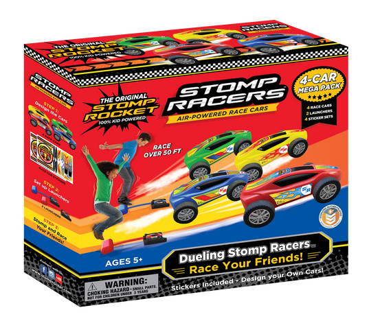 Stomp Rocket® Dueling Stomp Racers™ 4 Car Mega Pack
