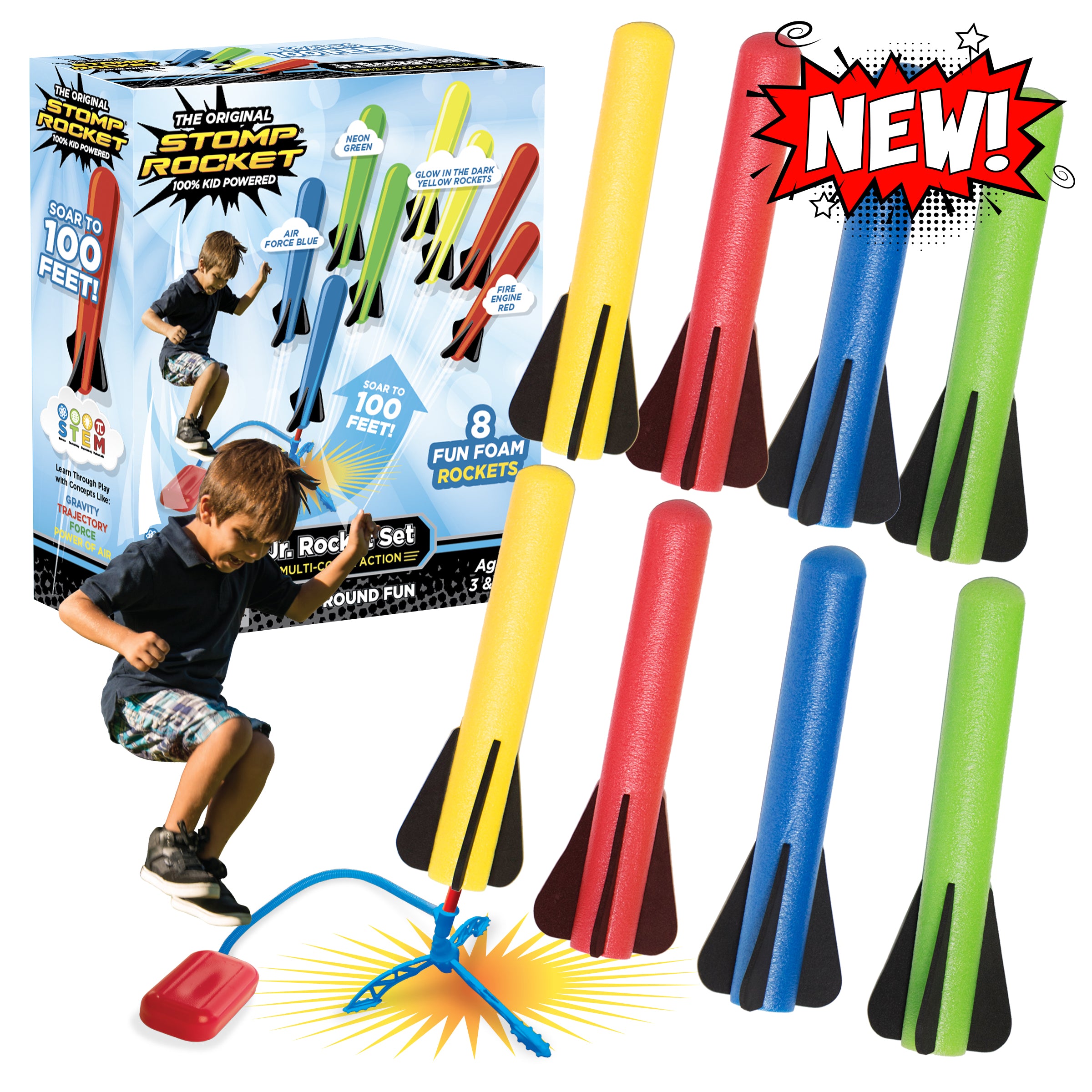 Rocket Jr Rack Stomp Rocket® Jr. Rockets with 8 rockets