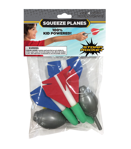 The original Stomp rocket, squeeze planes, hand held toy planes, stomprocket, kids toys, nerf toys